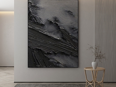 现代侘寂挂画 油画 书房挂画 茶室挂画 客厅挂画 玄关挂画