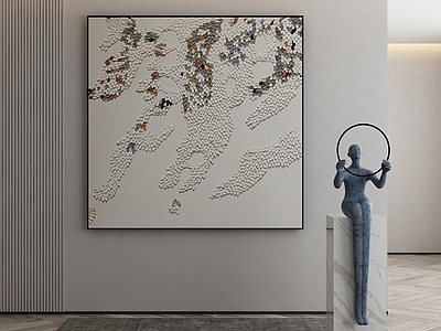 现代侘寂挂画 油画 书房挂画 茶室挂画 客厅挂画 玄关挂画