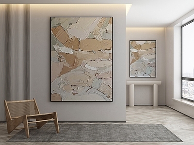 现代侘寂挂画 油画 书房挂画 茶室挂画 客厅挂画 玄关挂画