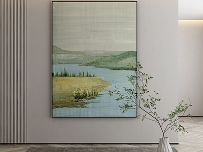 现代侘寂挂画 油画 书房挂画 茶室挂画 客厅挂画 玄关挂画