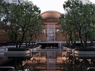 现代小区景观 海派示范区景观 下沉庭院景观 连廊景观 泳池景观