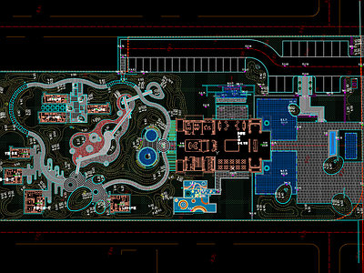 示范区景观 广州地产示范区 示范区总图 精品地产 竣工图 施工图