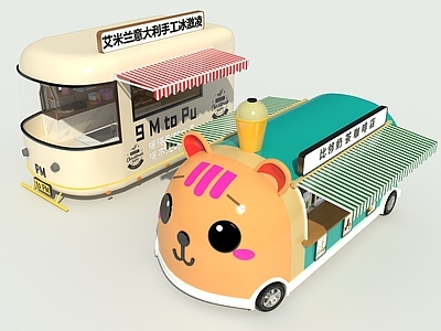 商展器材 餐车 摊位 小吃摊 小吃车 售卖亭