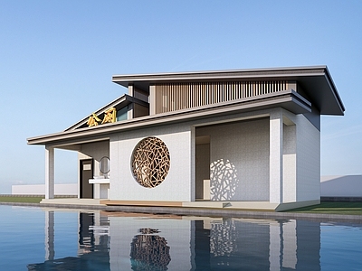 现代其他景观小建筑 现代公厕建筑