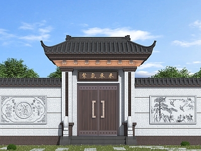 中式新中式大门 中式大门