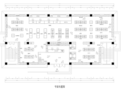 现代超市 超市平面布置图 施工图