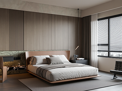 现代家居卧室 现代极简家居卧室