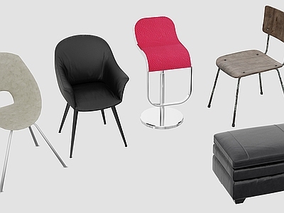 现代餐椅 现代单人椅组合 餐椅吧凳 沙发凳摇椅