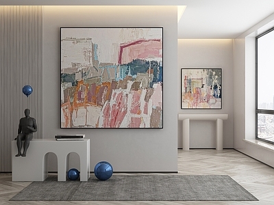 现代侘寂挂画 油画 书房挂画 茶室挂画 客厅挂画 玄关挂画