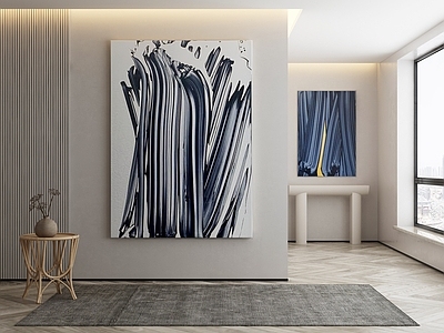 现代侘寂挂画 油画 书房挂画 茶室挂画 客厅挂画 玄关挂画