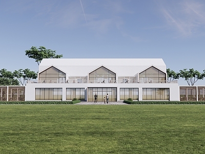 现代极简餐饮建筑 现代餐厅建筑 休闲会所 驿站 民宿接待