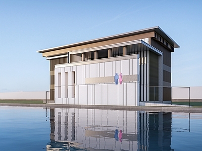 现代其他景观小建筑 现代公厕建筑 厕所建筑