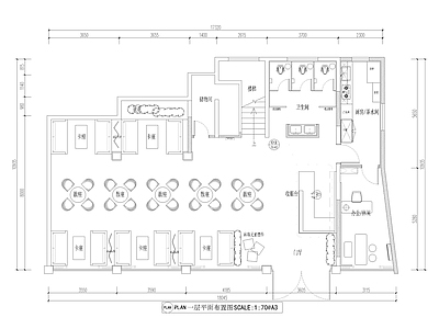 现代棋牌室 棋牌麻将 施工图