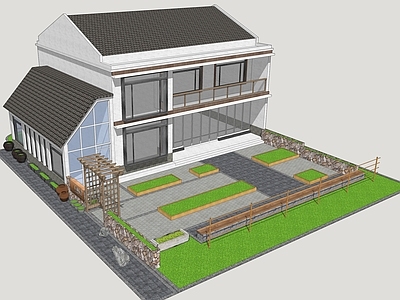 新中式民宿建筑 乡村民宿 山地民宿建筑 民宿庭院设计 乡村民居小院 民居改造民宿