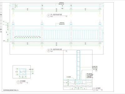 现代其他景观 泳池栏杆 施工图