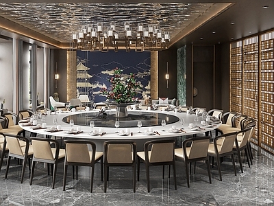 现代新中式中餐厅 中餐厅 茶楼 户外餐厅 海鲜餐厅 包厢 施工图