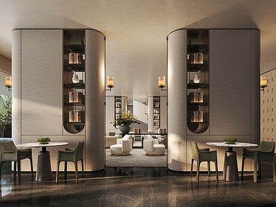 新中式现代售楼处 售楼处洽谈区 洽谈区