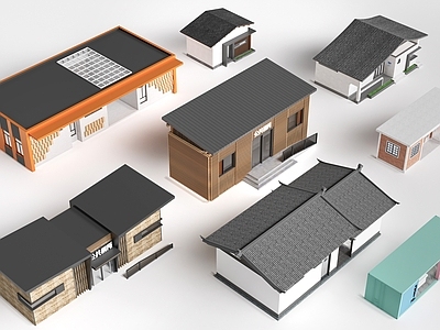 现代其他景观小建筑 现代公厕建筑 厕所建筑