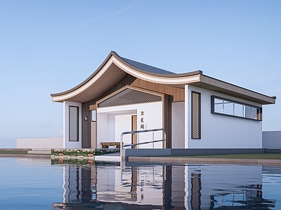 现代其他景观小建筑 现代公厕建筑