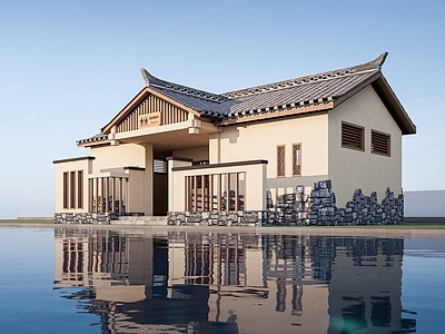 现代其他景观小建筑 现代公厕建筑