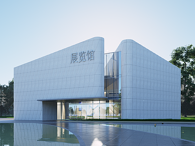 现代展览馆建筑 现代展览馆 现代文化馆 展览馆 现代图书馆 现代科技馆