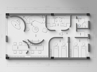 现代其他工装空间 100m²美容院 施工图
