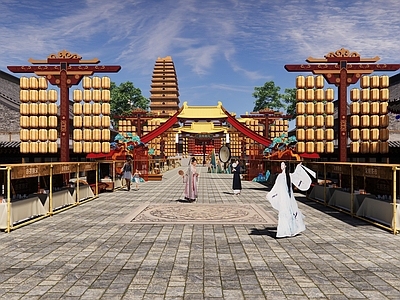 中式新中式商业街 宋风文化街区 宋文化主题历史街 文化主题仿古商街 唐宋文化步行街 不夜城历史文化街
