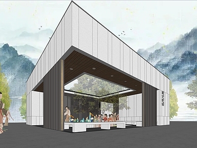 新中式现代公厕 城市驿站 可游可憩 施工图