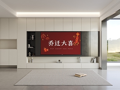现代电视柜 电视柜背景墙