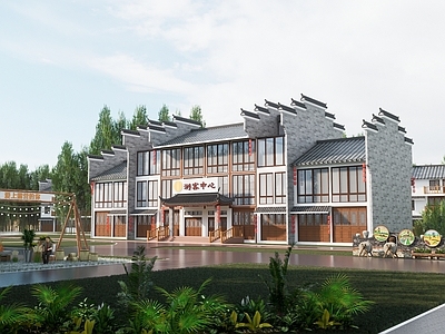 现代活动中心 游客接待中心 乡村文化馆 服务接待建筑 公共办公建筑