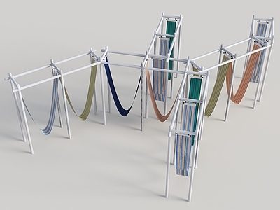 现代秋千椅 现代彩虹秋千 网红秋千 景观装置 互动装置 互动景观小品