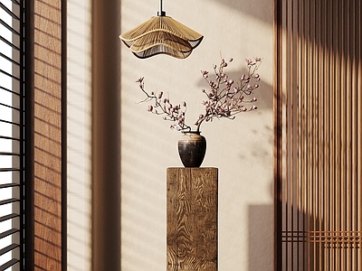 新中式花瓶 陶瓷花瓶 玄关摆件 花艺花卉 宋式花瓶 吊灯