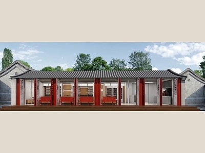 中式新中式其他商业空间 全 VR灯光 文创店 新中式风格 咖啡奶茶店