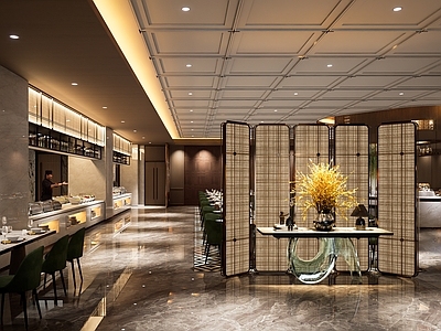 现代自助餐厅 酒店 自助餐厅 餐厅