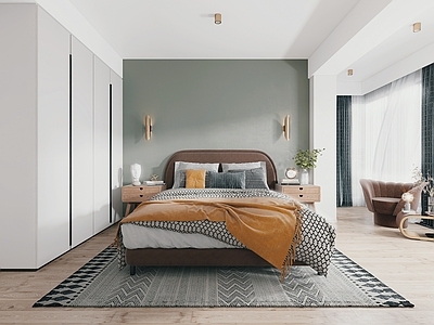 现代北欧家居卧室 主卧