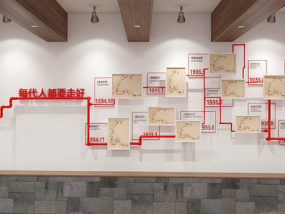 现代工业党建展厅 展厅 展览 党建 墙面装饰 公共空间