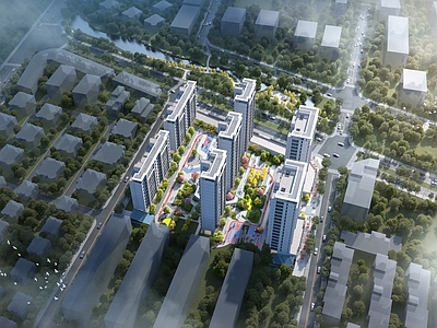 现代简约高层住宅 现代高层住宅 简约轻奢 精致外立面