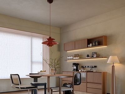 中古简约横厅 圆桌 中古风