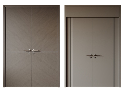 现代极简双开门 中古平开门 入户门 防盗门 通顶对开门 别墅双开大门