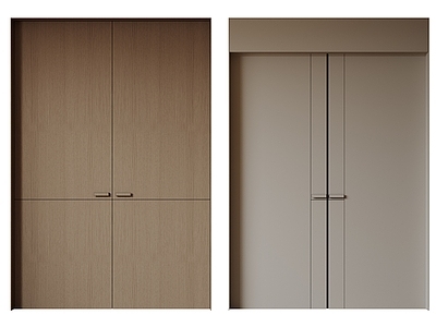 现代极简双开门 中古平开门 入户门 防盗门 通顶对开门 别墅双开大门