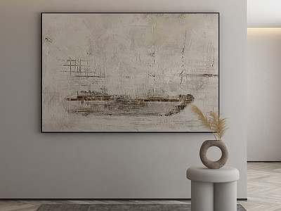 现代侘寂挂画 油画 书房挂画 茶室挂画 客厅挂画 玄关挂画
