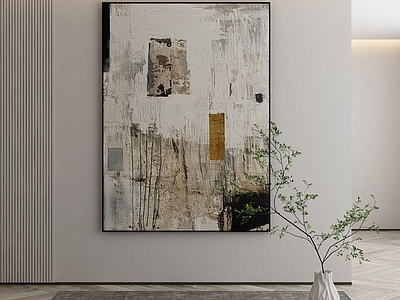 现代侘寂挂画 油画 书房挂画 茶室挂画 客厅挂画 玄关挂画