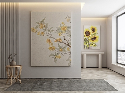 现代侘寂挂画 油画 书房挂画 茶室挂画 客厅挂画 玄关挂画