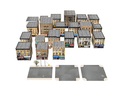 现代其他建筑外观 户外 城市建筑 楼房 街道