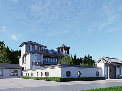 中式古建筑 中式别墅