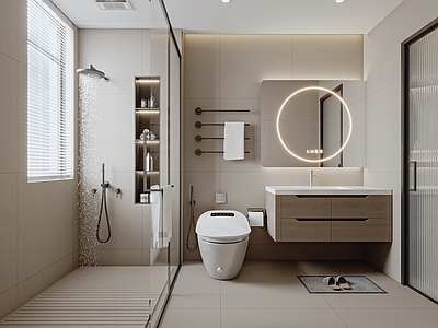 原木北欧卫生间 北欧卫生间 宋式卫生间