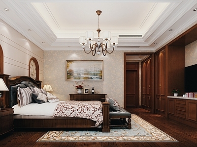 美式欧式家居卧室 主卧
