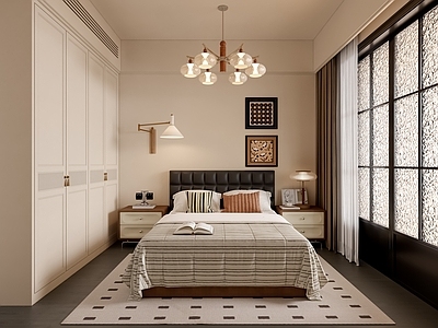 中古侘寂家居卧室 主卧 次卧 宋式卧室