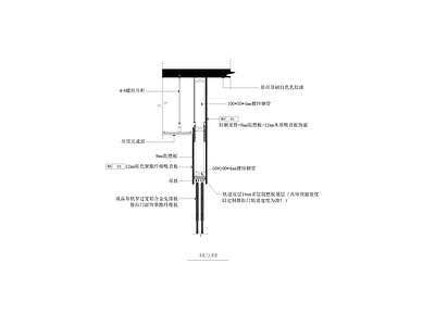 综合门节点 吊轨安装 施工图