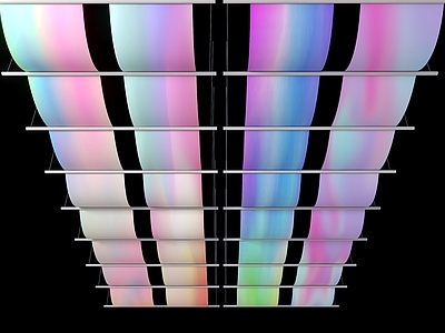 现代吊顶 美陈吊顶 彩色帷慢吊顶 美陈吊顶 餐厅帷幔吊顶 博物馆吊顶